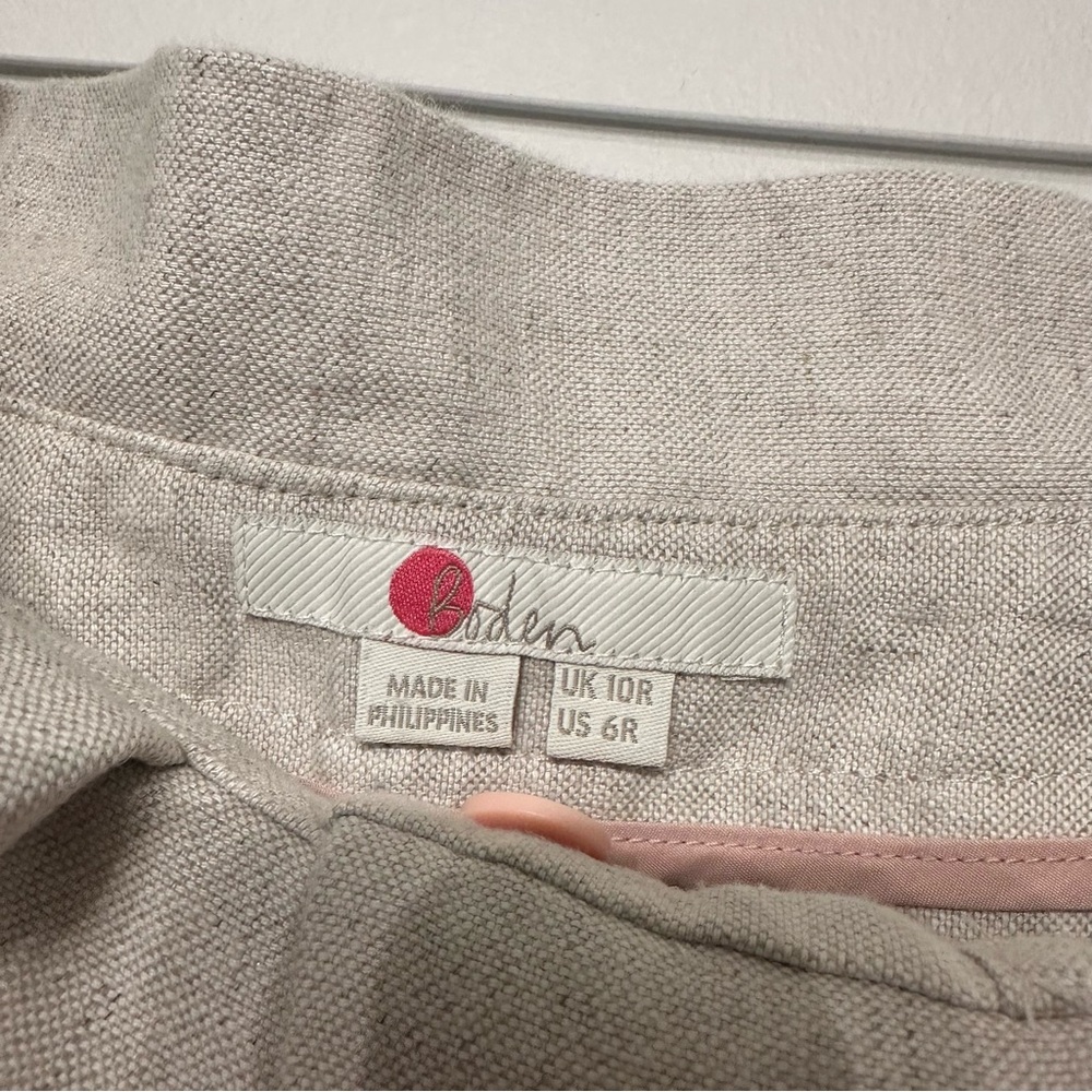 Boden Ludgate Paperbag Trouser Pants Ecru - Picture 6 of 8